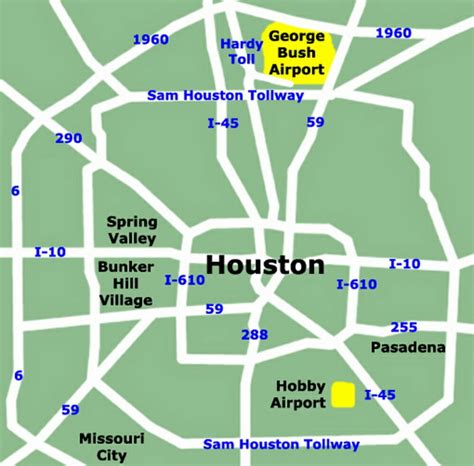 Airport Terminal Map Houston Airport Map