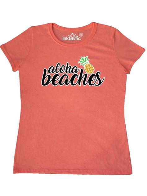 Inktastic Hawaiian Pineapple Aloha Beaches Women S T Shirt Walmart