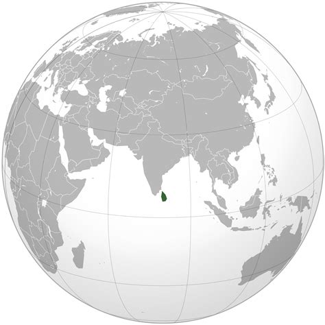 Location Of The Sri Lanka In The World Map