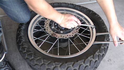 Aluminum tire lever w/ 27mm box wrench. Changing the Rear Tire on a 2009 KLR 650 Part 1 of 2 - YouTube