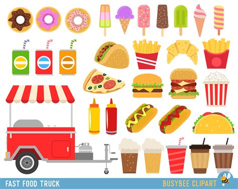 Kawaii Fast Food Clipart Fast Food Clipart Fast Food Clip Art Cute