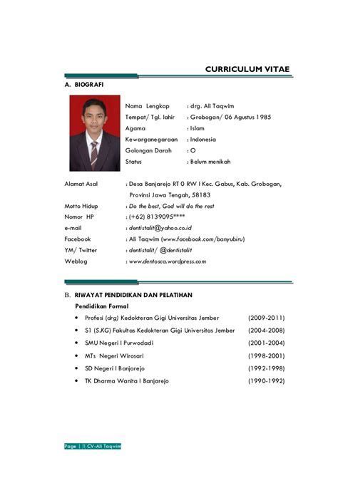 Contoh Cv Untuk Dokter Emilierillomacdonald