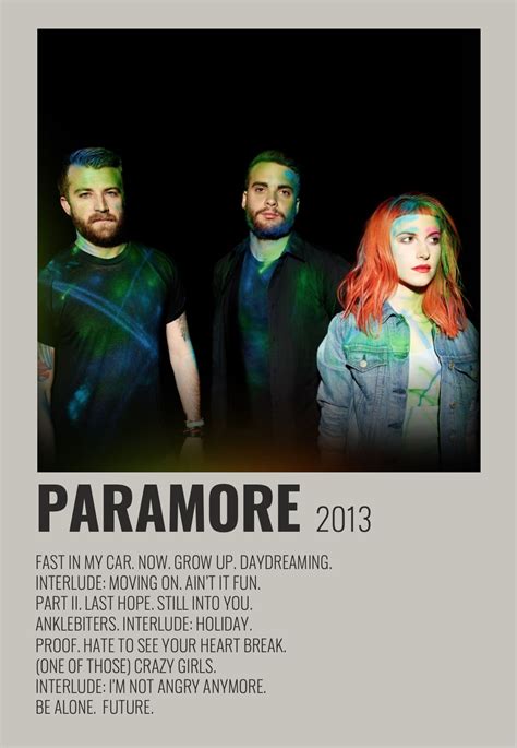 Paramore Self Titled Album Poster