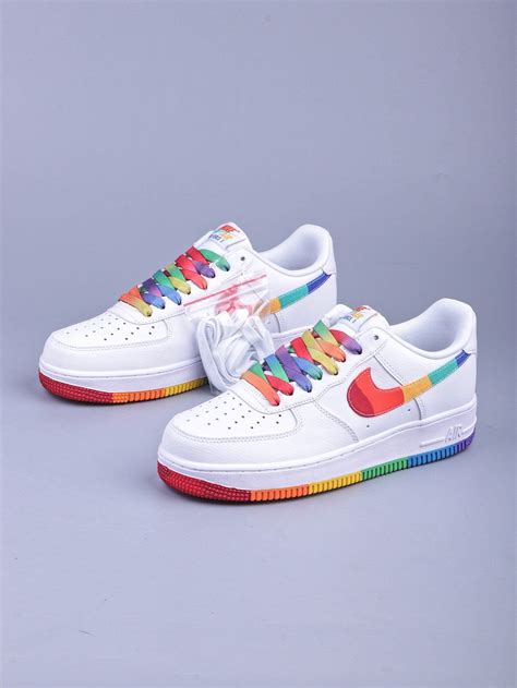 Nike Air Force 1 Low Rainbow Swoosh Sole Custom Shoes Women Men Fashion Sneakers Sneakers Men