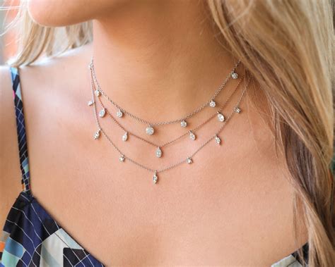 dainty diamond necklaces small diamond necklace necklace delicate necklace