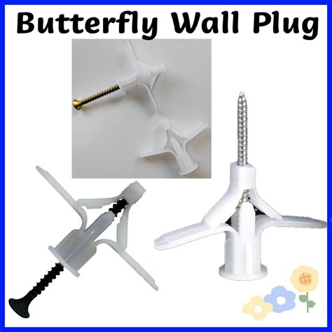 1pc Pvc Partition Wall Plug With Screw Butterfly Wall Plug Lazada