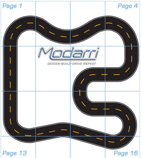 Race Car Track Template Printable