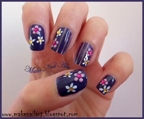 Easy Flower Nail Design For Spring Nail Art Tutorial Make Nail Art