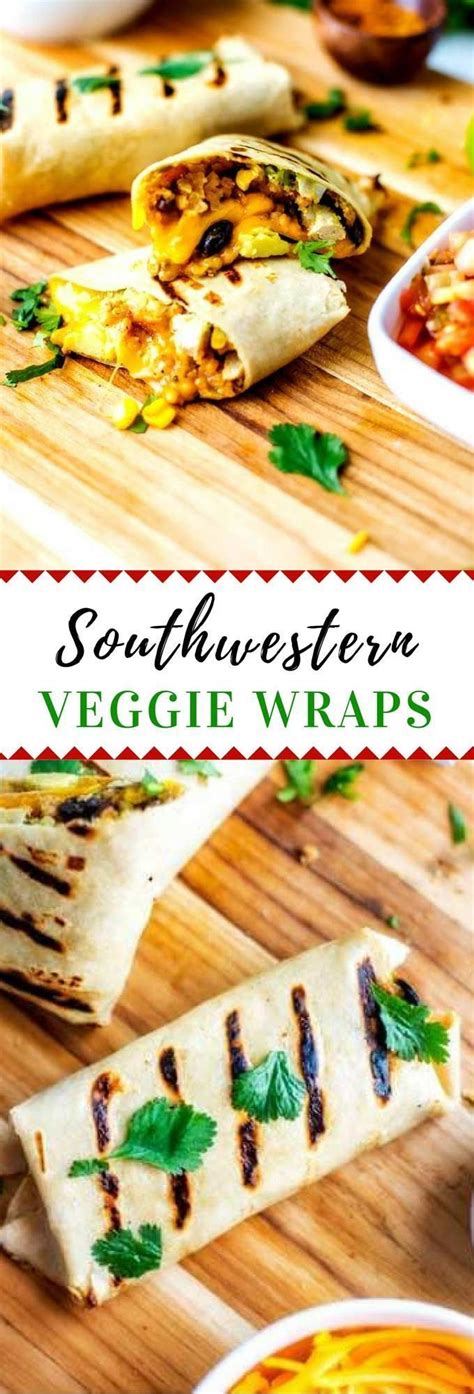 This Southwest Veggie Wrap Recipe is an easy lunch or ...