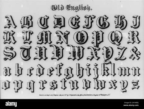 Old English Alphabet Stock Photo Alamy