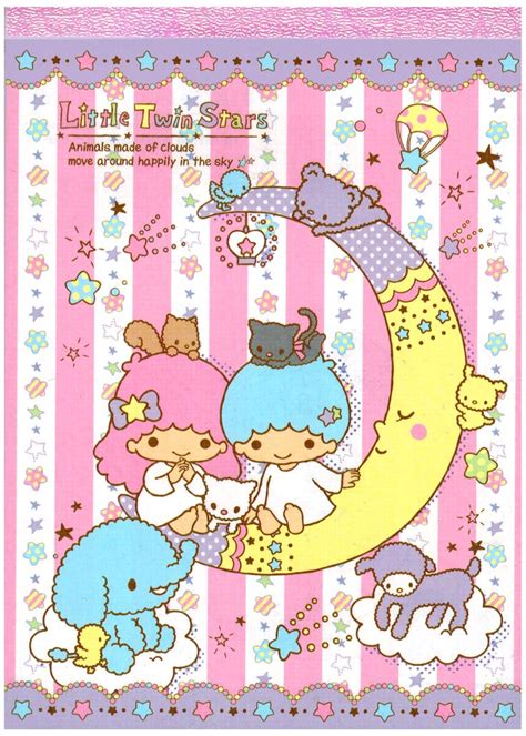 Sanrio Little Twin Stars Big Memo Pad Sky Animals ฝาแฝด วอลเปเปอร์