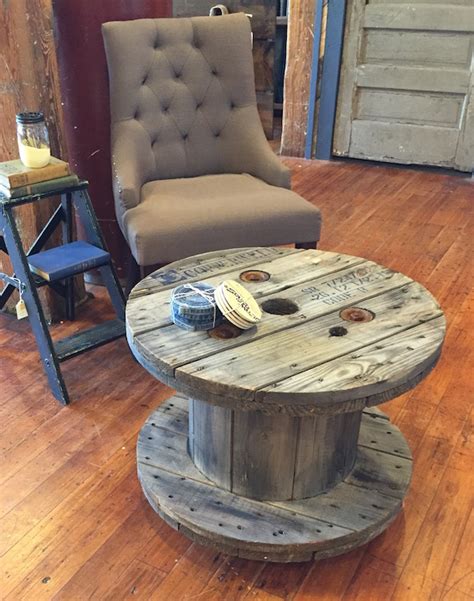 Wooden cable reel wooden cable spools wire spool wood spool tables cable spool tables wooden tables cable spool ideas wooden crates wooden diy. Yellow Chair Market » Repurposed Wooden Spool Coffee Table