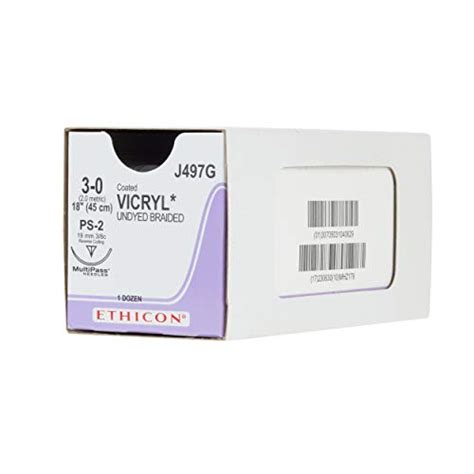 Ethicon Coated Vicryl Polyglactin 910 Suture J497g Synthetic