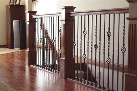Stair System Gallery Minnesota Bayer Built Woodworks Wrought Iron