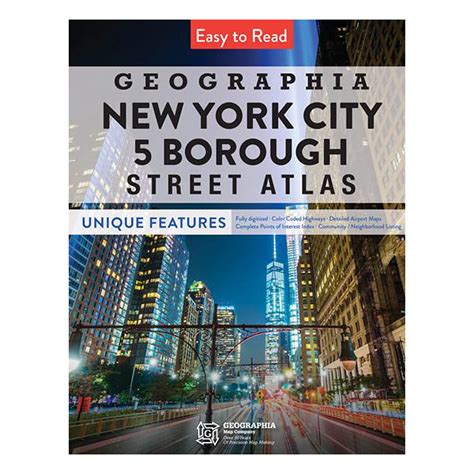 5 Boroughs Of New York City Atlas Street Map Geographia Maps