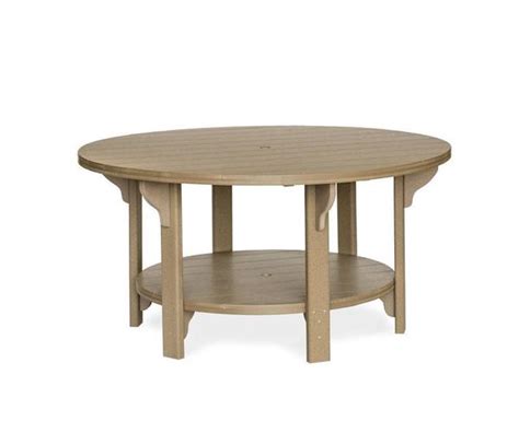 Leisure Lawns Outdoor 5 Foot Round Poly Dining Table From