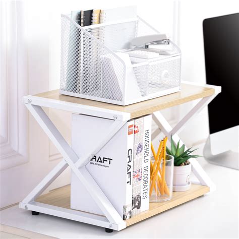 Buy Fitueyes Desktop Printer Stand 2 Tiers Wood Desk Organizernature