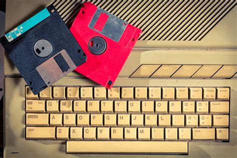 Vintage Floppy Disks And Keyboard Stock Photo Download Image Now Istock