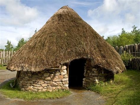 The Celts Constructed And Lived In Round Huts With Thatched Roofs