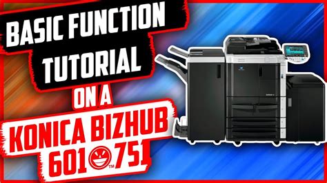 The konica minolta bizhub 601 is a basic photo copier and also scanner. #Konica Basic Function Tutorial on Konica Bizhub 601/751 - YouTube