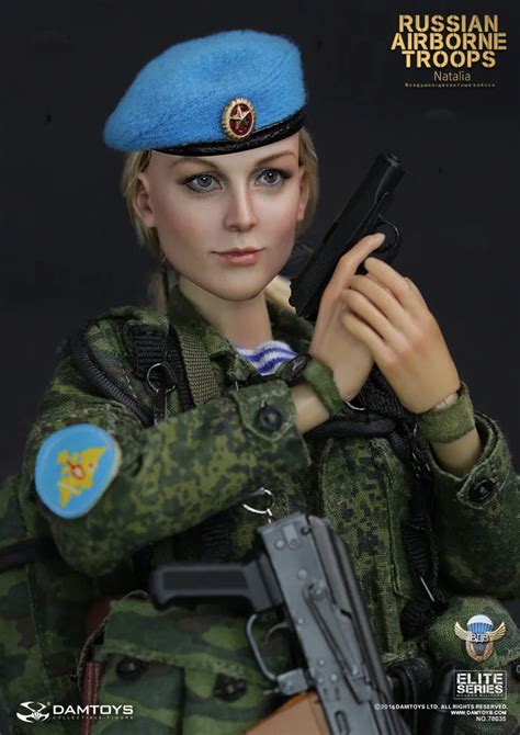 Russian Airborne Vdv 16 Female Soldier Action Figure Model Set Dam
