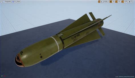 3d Model Agm 65d Maverick Air To Ground Missile Vr Ar Low Poly