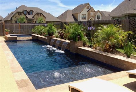 Backyard Amenities Houston Pool Builder In Ground Custom Pool Designs