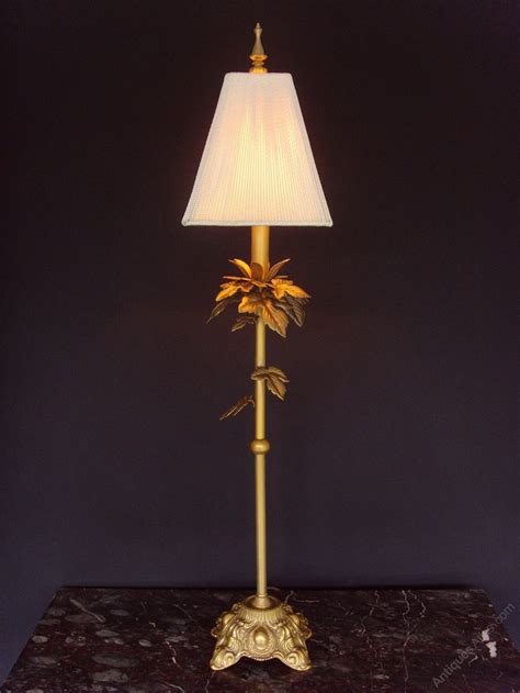 A table lamp's cozy and soothing lighting creates an intimate conversation space, inspirational workspace and stylish statement, all at the same time. Antiques Atlas - Tall Elegant Gilt Metal Table Lamp And Shade