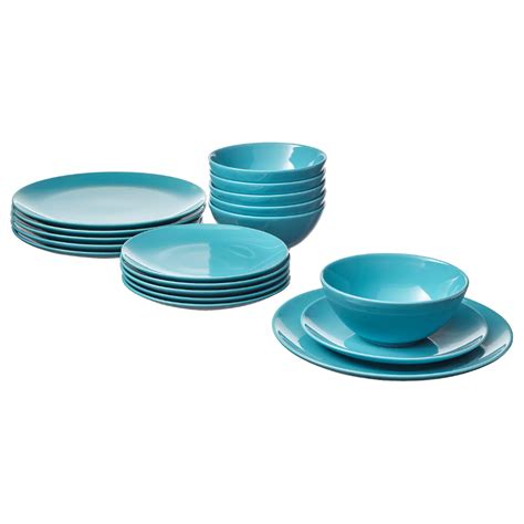 FÄrgrik 18 Piece Dinnerware Set Turquoise Ikea Dinnerware Sets