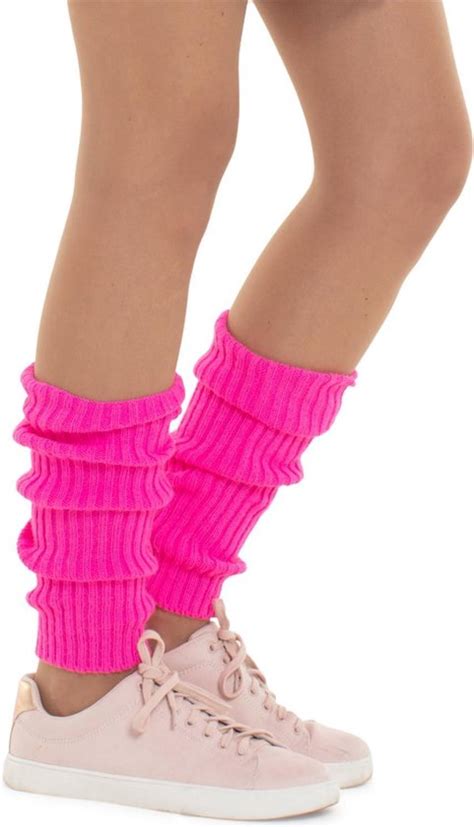 Leg Warmer Ribbed Neon Pink