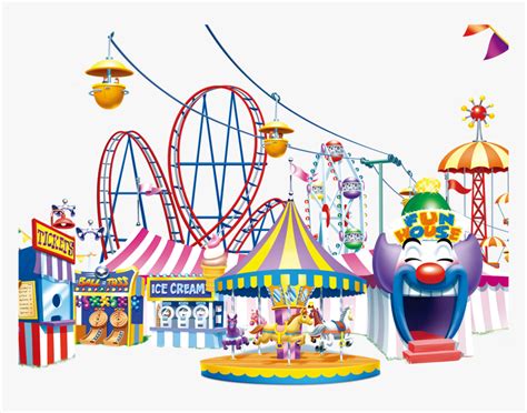 Cartoon Amusement Park Rides Clip Art