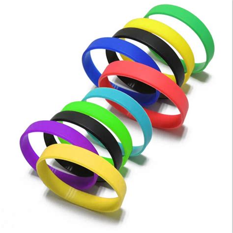 Wholesale Silicone Rubber Wristband Flexible Wrist Band Cuff Bracelet