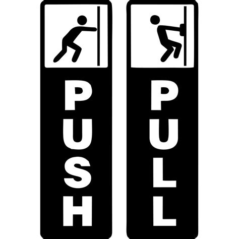 Push Pull Shop Door Sticker Ubicaciondepersonascdmxgobmx