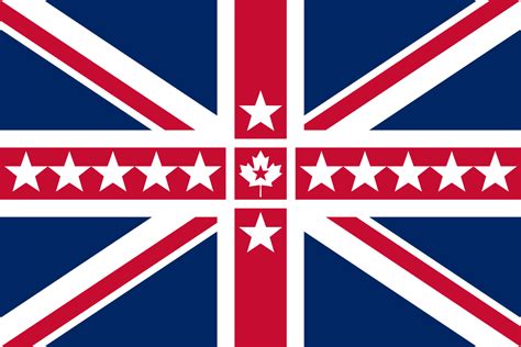 The British Empire Flag Redesign Including The 13 Colonies Stars