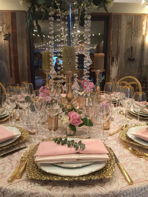 Glitz wedding sequin tablecloth bridal shower wedding decorations. Rustic glamour tablescape by Dragonfly Events and Design @ The Winery at Bull Run | Table ...