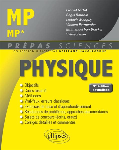 Physique Bertrand Hauchecorne 3ème édition Librairie Eyrolles