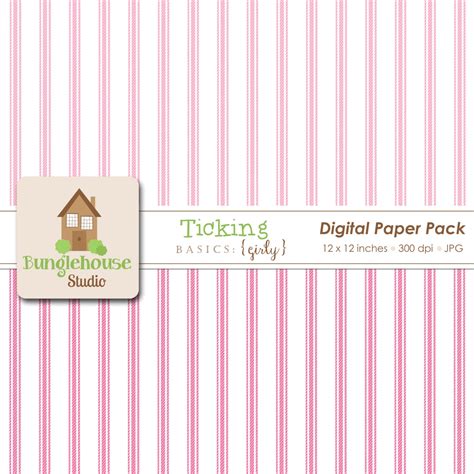 Ticking Digital Paper Pack Instant Download Digital Scrapbooking Basics