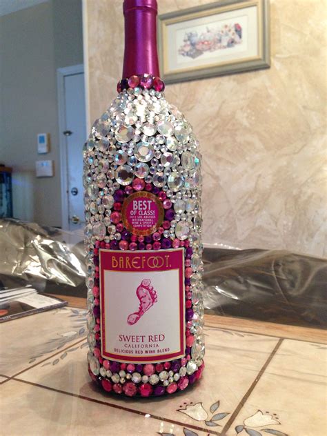 Blinged Out A Bottle Of Wine For My Friends 21st Birthday