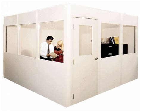 In Plant Modular Office 12x16 With 4 Walls National Partitions