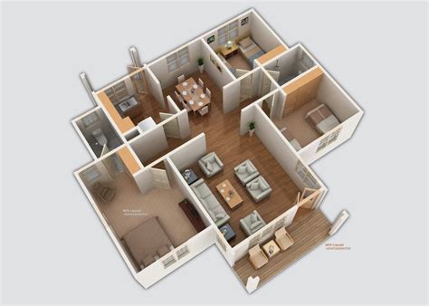 Basic House Plans 3 Bedrooms Plans Denah Kamar Sederhana Contoh Tidur