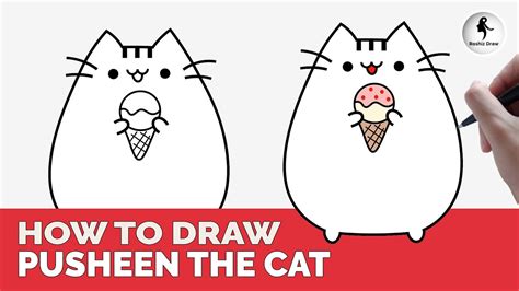 How To Draw Pusheen The Cat Easy Youtube