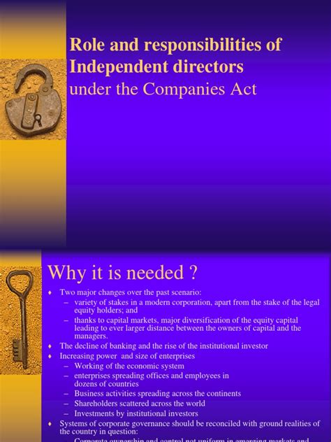 role and responsibilities of independent directors pdf board of directors corporate governance