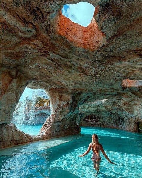 Beautiful Natural Cave Pool In The Bahamas Double Tap If You Would
