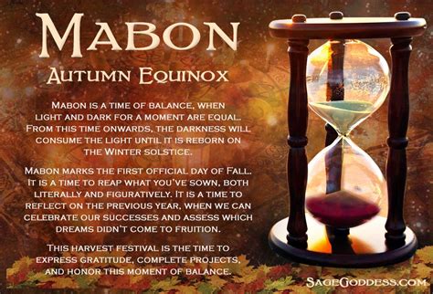 I Love The Harvest Magic Of Mabon When Night And Day Are Equal In