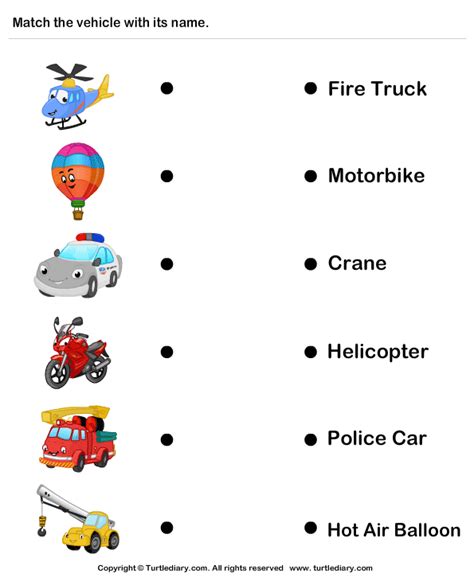 We have lots of activity sheets about many different topics. Download and print Turtle Diary's Vehicles worksheet. Our ...