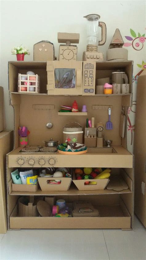 Cardboard Kitchen Playset Cardboard Kitchen Diy Play Kitchen