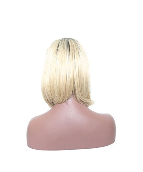 Synthetic Lace Front Wig B Blonde Straight Short Bob Ombre Wigs