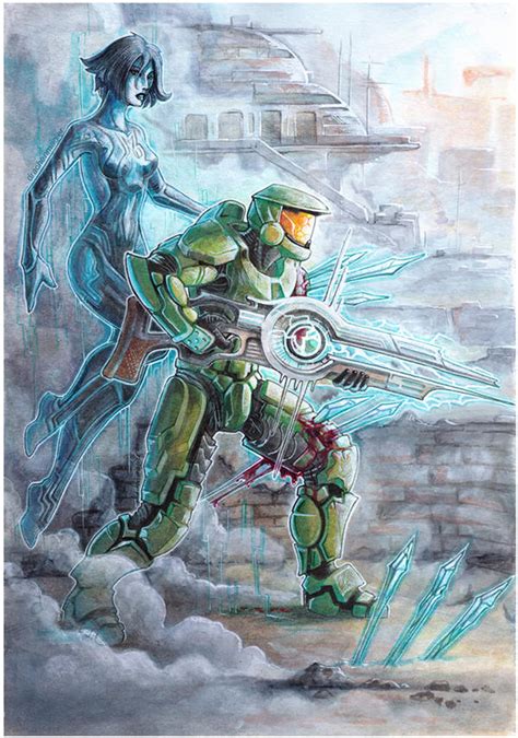 Master Chief Cortana Игровой арт Game Art Drachenmagier