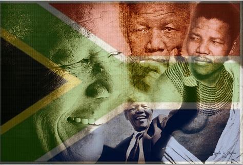 South African Flag Nelson Mandela