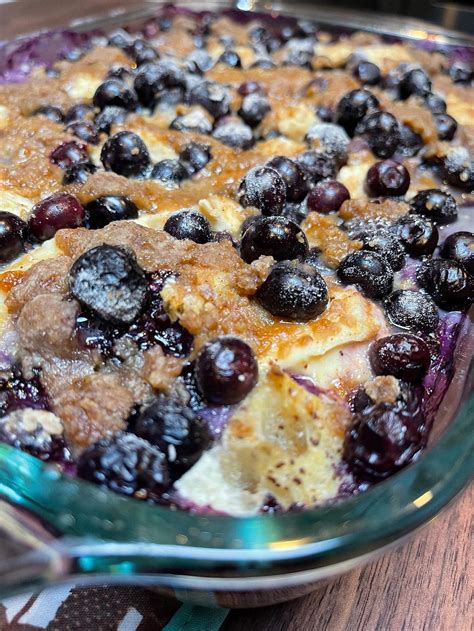 Blueberry French Toast Casserole With Cream Cheese